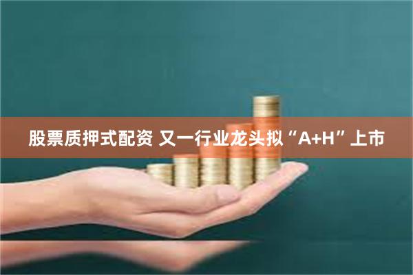 股票质押式配资 又一行业龙头拟“A+H”上市