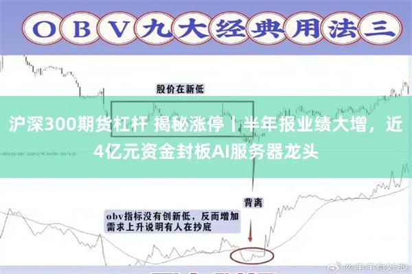 沪深300期货杠杆 揭秘涨停丨半年报业绩大增,近4亿元资金封板AI服务器龙头