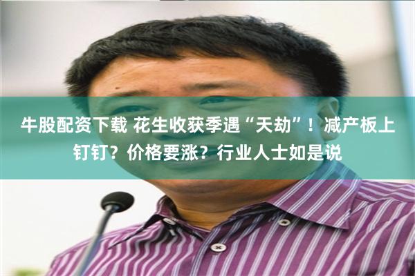 牛股配资下载 花生收获季遇“天劫”！减产板上钉钉？价格要涨？行业人士如是说