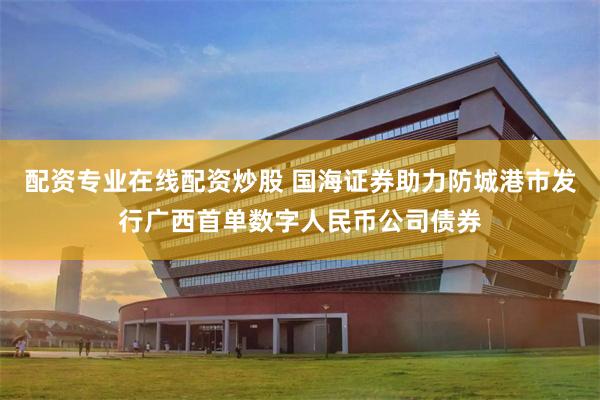 配资专业在线配资炒股 国海证券助力防城港市发行广西首单数字人民币公司债券